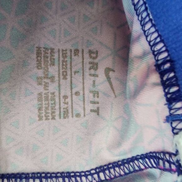 Nike Fuchsia & Blue Geometric Leggings (L) - Picture 4 of 4